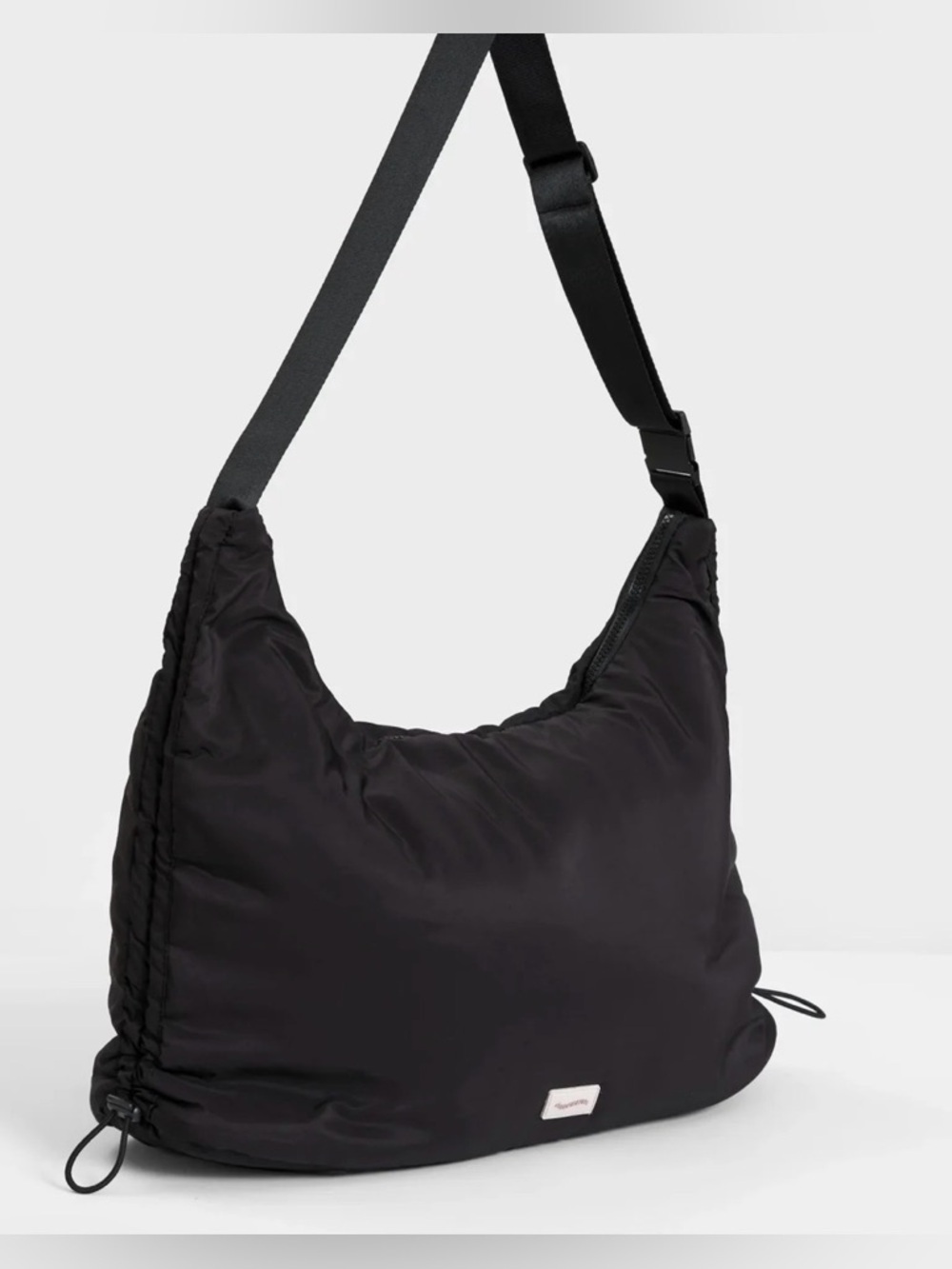 Wilo The Label Puffer Bag Shoulder Bag Black Crossbody Purse with Ruching - Picture 2 of 13